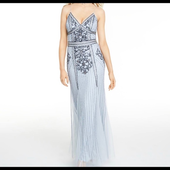 Jump Juniors' Slim Beaded Gown - Light Blue - Picture 2 of 3